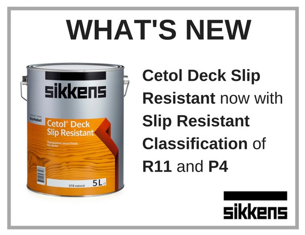 Cetol Deck Slip Resistant now with Slip Resistant Classification of R11 and P4